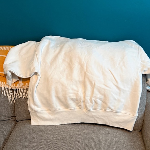 Free People White Sprint To the Finish Hoodie - Picture 4 of 6